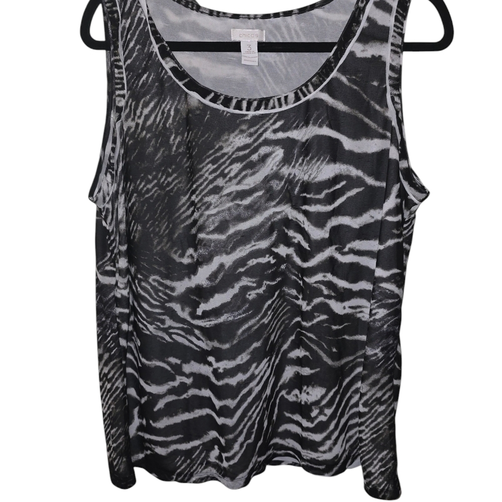 Chico's sz. Xlarge zebra print tanktop